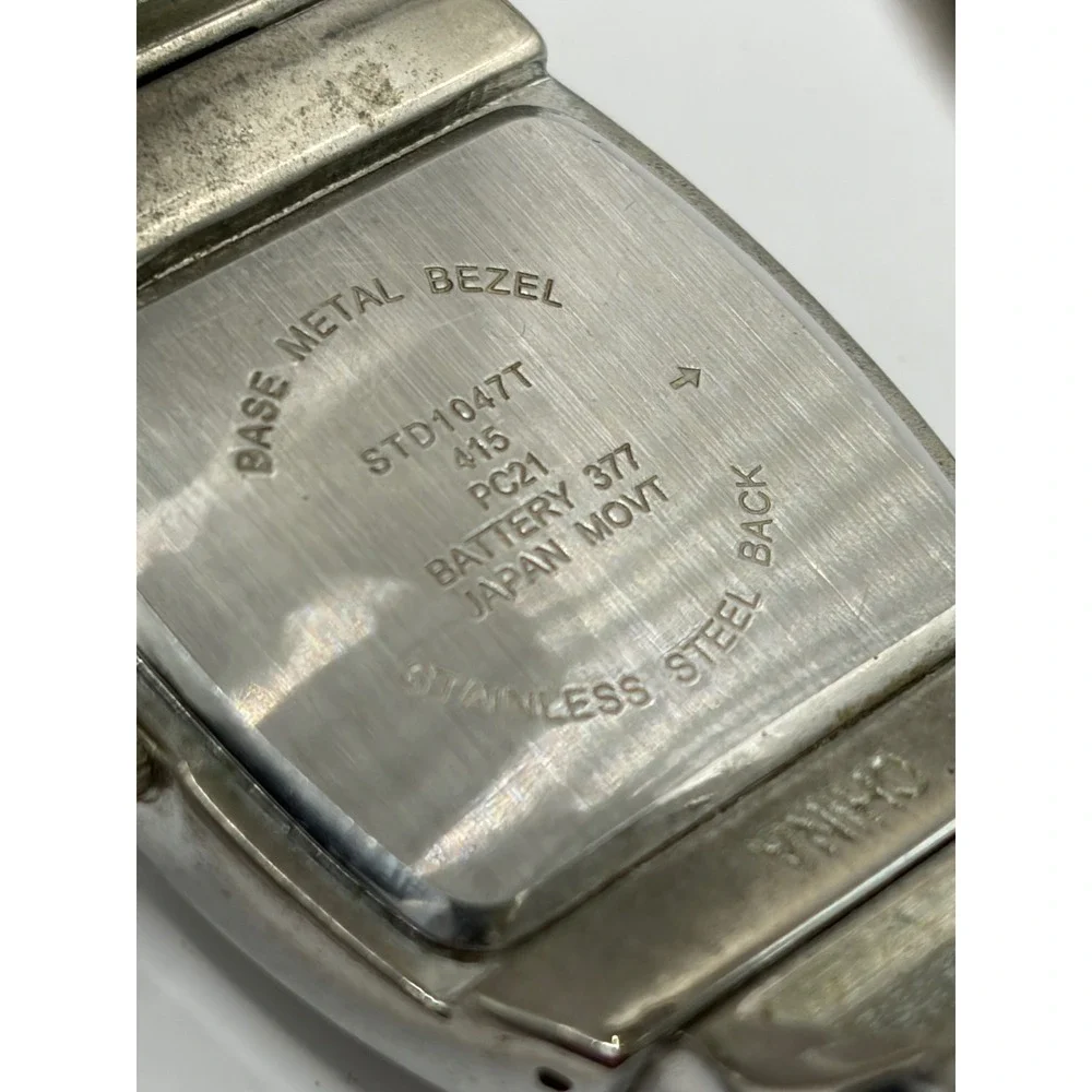 Studio Time Silver‎ Tone Rectangular Face Quartz Women's Watch